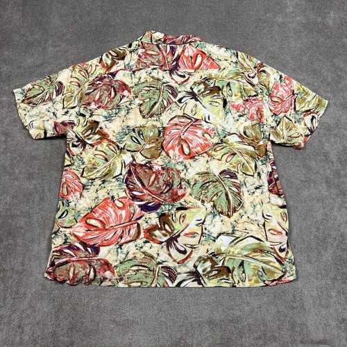Camisa Jams World De Colección Rayón Floral Para Hombres Grande Campamento Hawaiano Palmeras Mármol Helecho - Imagen 5 de 9
