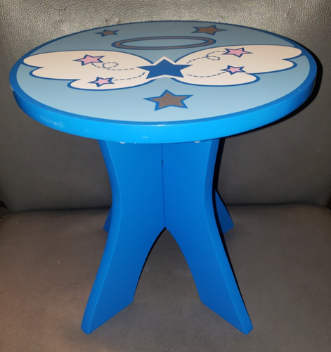 CLASSIC 2003 DECORATIVE STOOL ANGEL WINGS PRINCESS CROWN OR SOCCER BALL THEME~NW - Picture 7 of 13