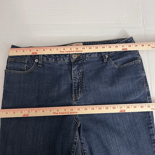 Pantalones de mezclilla azules para mujer Faded Glory Boot Cut 5 bolsillos elásticos talla 20 W 99 % algodón - Imagen 5 de 13