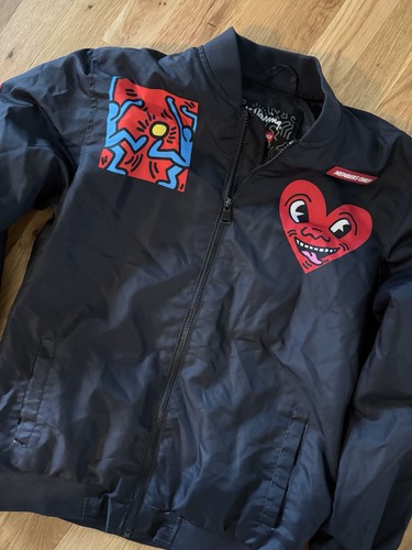 KEITH HARING JACKET WINDBREAKER LICENSED MEMBERS ONLY Pyramid Size Small