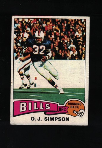 1975 Topps Football O.J. Simpson #500 *BILLS* HOF - Picture 1 of 2