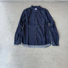 Paul Smith Men's Denim tailored fit Shirt 100% Cotton Blue L