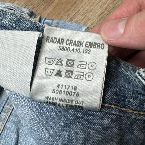 G Star Raw Jeans Men 34x36 Blue Radar Crash Embro Loose Baggy Fit Inseam Alt. - Picture 6 of 9