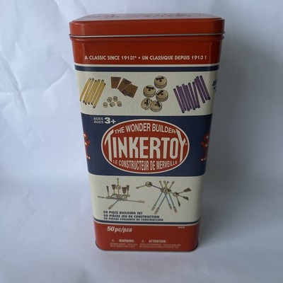 Tinker Toy by Hasbro Retro Styled Storage  Empty Tin 6 X4.5 X6 Inches