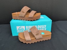 Reef Cushion Vista Hi Comfort Platform Suede Sandal Women's US 5 Walnut Suede