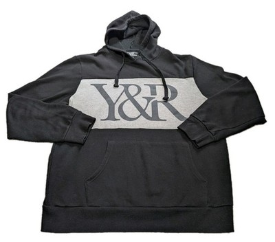 Young & Reckless Y&R Hoodie XL Gray Black Pocket Long Sleeve Pullover Street