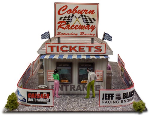 1:64 HO Scale Photo Real Ticket & Gate Entrance Model HotWheels Scenery Sets - Picture 3 of 12