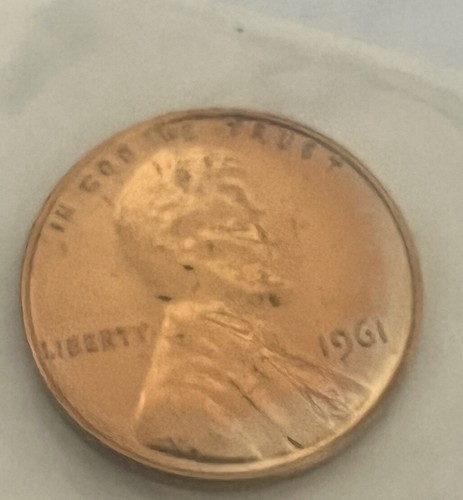 Lote de centavos Lincoln 1961 tono natural prueba de gemas incelofán con centavo de acero - Imagen 5 de 11