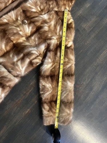 Vintage 1950-60s Authentic Pastel Mink Fur Heavy Coat Battelsteins Houston Retro - Picture 8 of 16