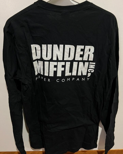 Dunder Mifflin Dwight Jim Paper Company Vintage Top Long Sleeve US Size M NEW - 第 3/3 張圖片