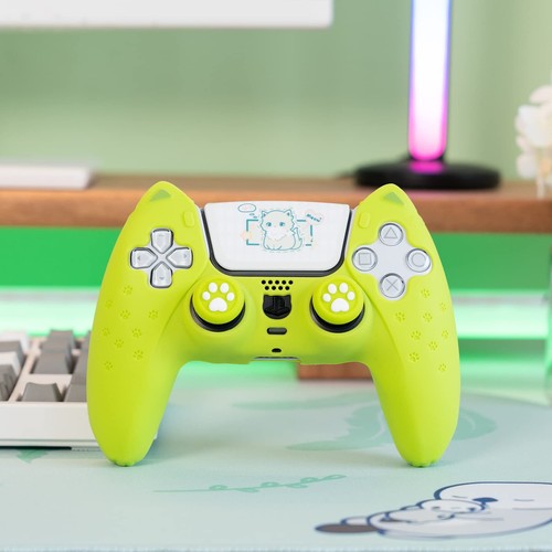GeekShare PlayStation 5 Controller Silicone Soft Skin Case Cover PS5 Green Shell - Picture 8 of 9