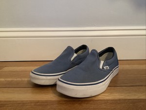 navy blue slip on vans