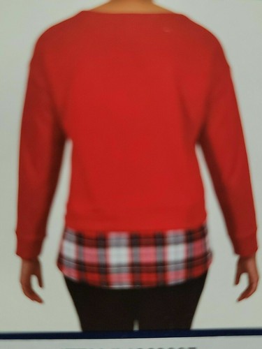 NWT! IZOD Tie-Front 2-Fer Women's Sweatshirt "Variety"  - Picture 5 of 21