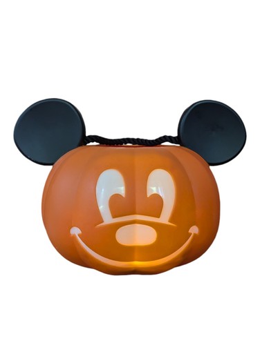 Disney Store Parks Mickey Mouse Light Up Pumpkin Halloween Trick or Treat - Picture 4 of 6