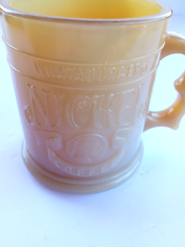 Taza de café vintage WHATABURGER Butterscotch Buffalo Nickel - Imagen 2 de 5