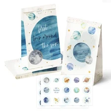 GROBRO7 26Pcs First Trip Around The Sun Space Party Favor Bag with Stickers S...