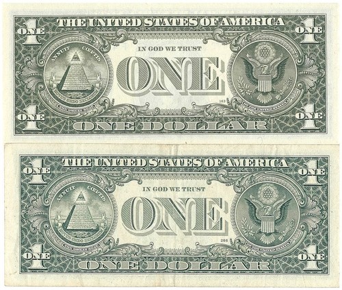 1 Dollar Bill 2 Notes Matching Serial Numbers Collectibles Collection 1$ Lot - Picture 4 of 6