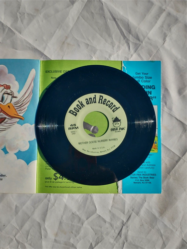 Mother Goose Nursery Rhymes Book and Record Vintage 1981 Peter Pan Records - Picture 4 of 4