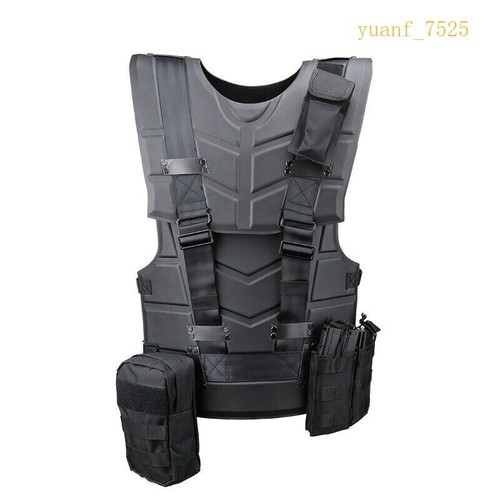 Safety Tactics Vest Unisex Adult Outdoor Magazine Pouch Body Protector Vest - Picture 2 of 16
