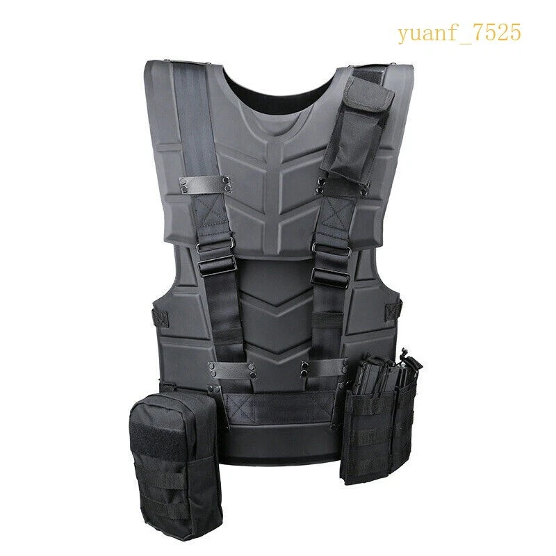 Safety Tactics Vest Unisex Adult Outdoor Magazine Pouch Body Protector Vest - Image 2 of 4