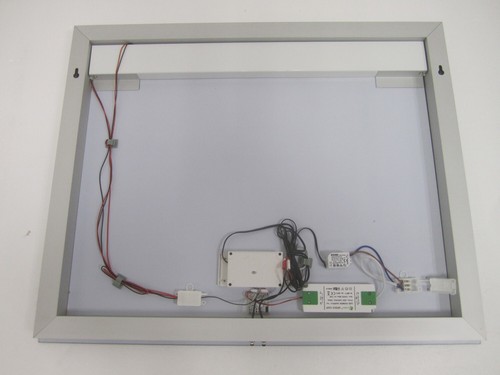 Badezimmerspiegel Badspiegel Uhr Touch LED Beleuchtung Wandspiegel 80 x 65 - Bild 3 von 4