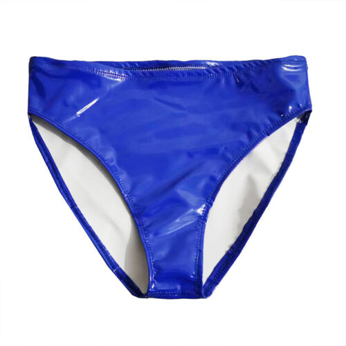 Womens PVC Leather Elastic Waist Booty Short Brief Latex Liquid Nightclub S-3XL - Picture 10 of 26