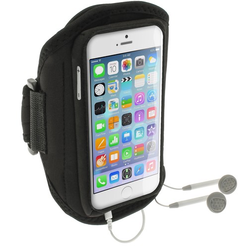 Bracelet Sport Noir Étui Fitness pour Apple iPhone 6 & 6S 4.7" Housse de Jogging - Photo 4/7