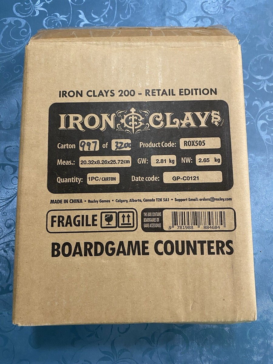 【新品未開封】IRON CLAYS 200 クレイコイン roxley ボドゲ Iron Clays: Game Counters - Printed Box w/ Chips (200