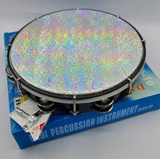 Pandero Radiante 10" doble linea ajustable con llave y caja 