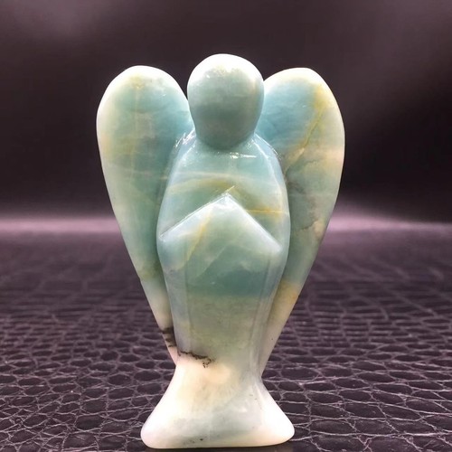 Natural Amazonite Quartz Crystal Carved Angel Figurine Healing Reiki Decorat 1Pc - Picture 10 of 24