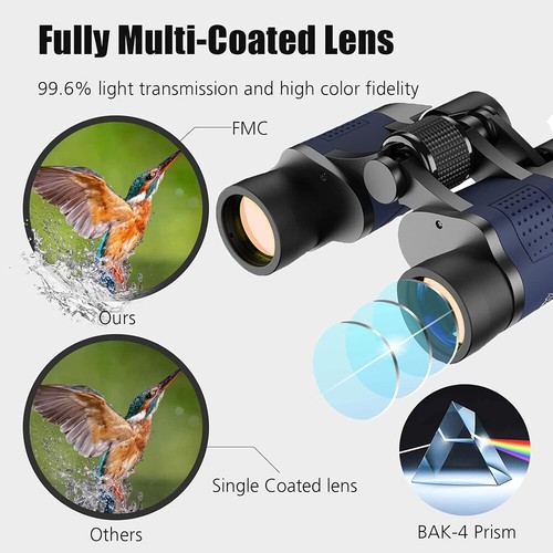 HD 60X60 Zoom Binoculars Day/Night Vision Outdoor Hunting Travel Telescope AUS - Picture 14 of 19