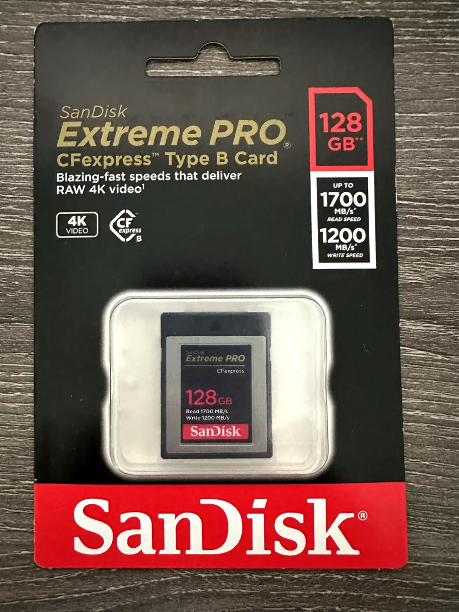 SanDisk Extreme PRO 128GB CFexpress Type-B Card, 1700MB/s Read, 1200MB/s  Write