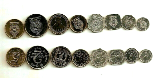 Sri Lanka 1 2 5 10 50C 1 2 5 RUPEE 1978-1998 UNC CEYLON Sri Lankan Currency COIN - Picture 1 of 4