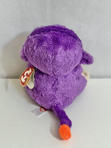 2015 TY Beanie Boos GRAPES der lila Affe Stofftier Plüschtier Spielzeug 4/1 mit Etikett - Bild 2 von 8