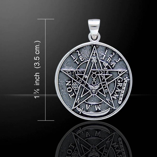 Siegel Salomos Pentakel Tetragrammaton 925 Sterling Silber Anhänger feiner Schmuck - Bild 3 von 3