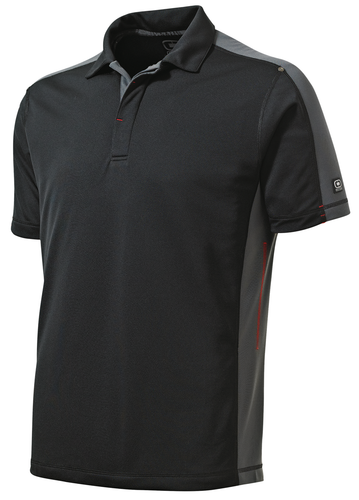 HERREN FEUCHTIGKEITSABLEITENDES POLO, KURZARM, KONTRASTEINSÄTZE & BAR TRACKS, XS-4XL - Bild 2 von 7