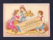 c1890's Victorian Trade Card Rumford Chemical Works, Horsfords Bread Preparation