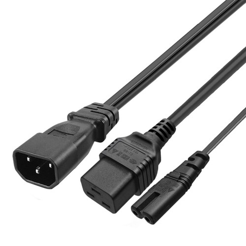 C14 to C7 + C19 Y Splitter Power Plug Cord,Single IEC 320 C14 to C7+C19 Splitter - Afbeelding 5 van 6