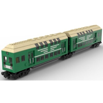 MOC-109281 7-Axle Train Carriage 1544 Stück Konstruktionsspielzeuge Bausets