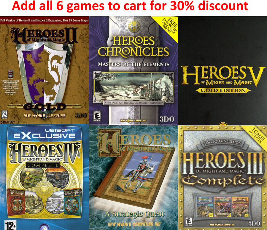 Heroes of Might and Magic II 2 Gold Edition PC Game 1996 Heroes of Might and Magic II 2 Gold Edition PC Game 1996