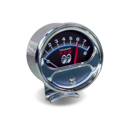 MOONeyes 8k TACHOMETER Hot Rod Custom TACH vtg Style GASser NHRA Old School 12v - Image 3 of 4