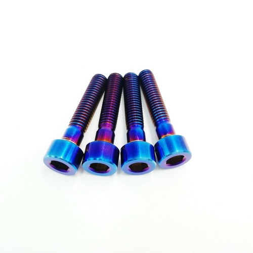 4x Brennblau M6x30mm DIN912 Titan Ti Schraube Schraube Innensechskant Kappenkopf - Bild 3 von 3