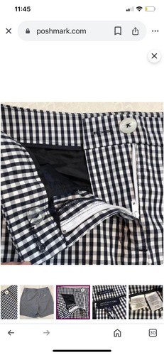 JONES NEW YORK SIGNATURE COTTON STRETCH BLACK/WHITE CHECK BERMUDA WOMENS SZ 14 - Picture 7 of 7