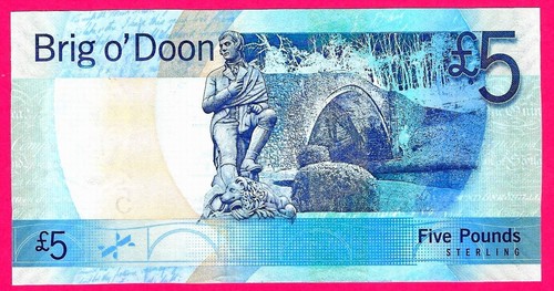 SCOTLAND  5 Pounds, 2007 p124b UNC  (TK 12 838) - Picture 2 of 2