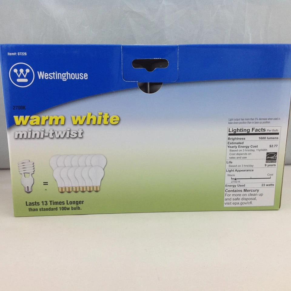 Westinghouse 07226 23W Warm White Mini Twist 4 Pack 120V 1600 Lumens - Image 3 of 4