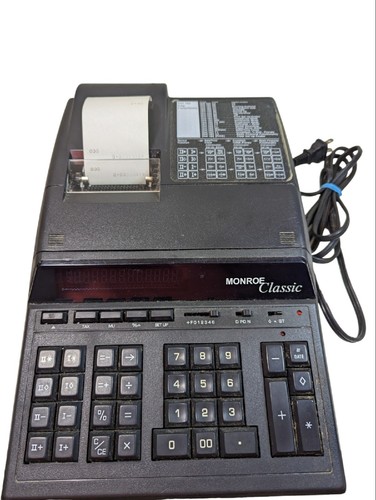 Vtg Monroe Classic Electronic Large Printing Calculator Black Electric - Picture 7 of 22