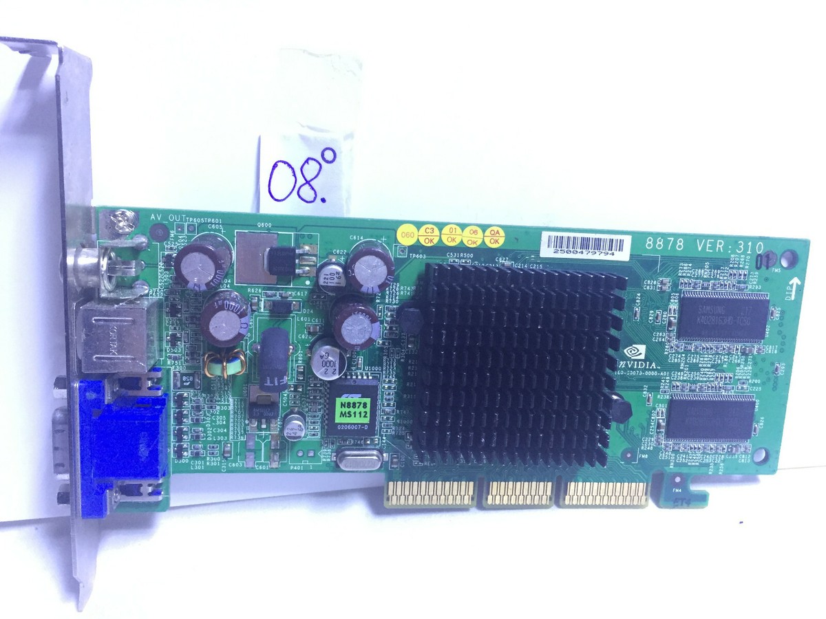 Nvidia Geforce4 MX420 64 MB AGP SILENT s video VGA DSUB S Video PC TESTED OK eBay