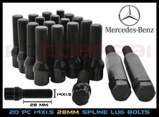 M14x1.5 Mercedes Benz Aftermarket Wheel Lug Bolts Spline Drive Tuner + 2 Keys