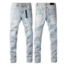 Amiri Men's High-end Casual Fashion Personality Vintage Jeans/Size 28-40