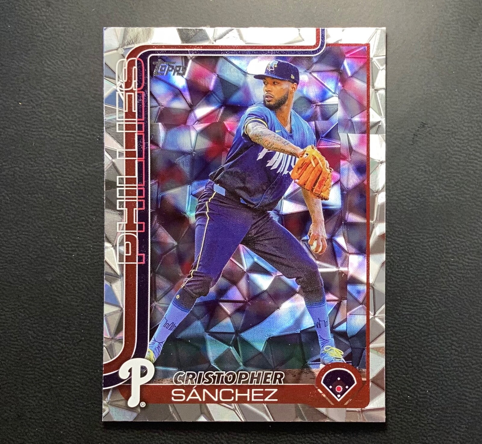 2025 Topps Series 1 #109 Cristopher Sanchez Diamante Foil Philadelphia Phillies